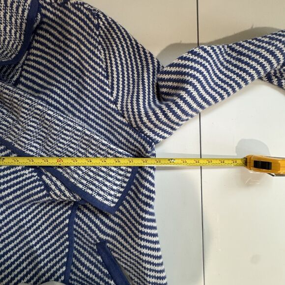 Southern Tide Blue Wool Cashmere Wrap Pocket Oversized Sweater Women’s Size M - Picture 7 of 11